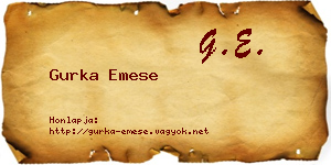 Gurka Emese névjegykártya